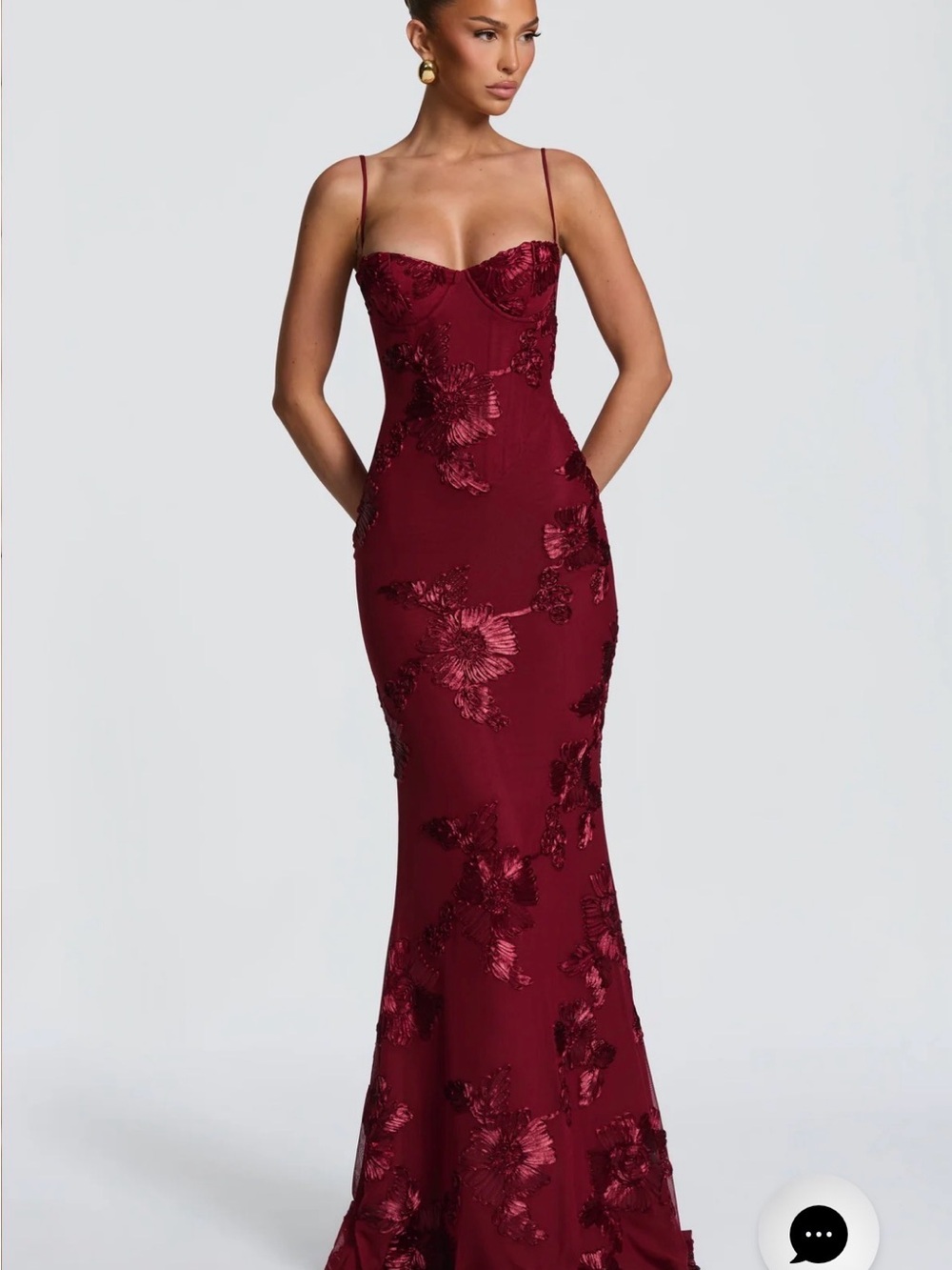 Babyboo Burgundy prom dress